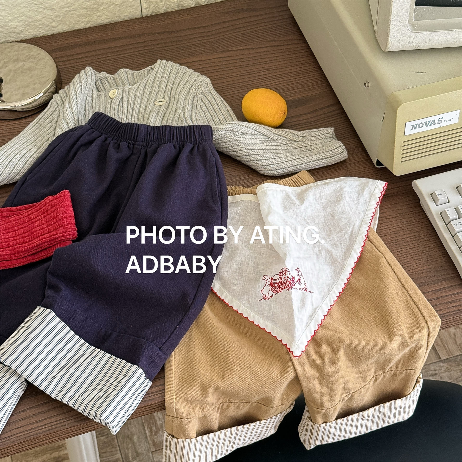 ab.baby男女童秋季童装新款儿童韩版裤子女童阔腿裤宝宝休闲裤