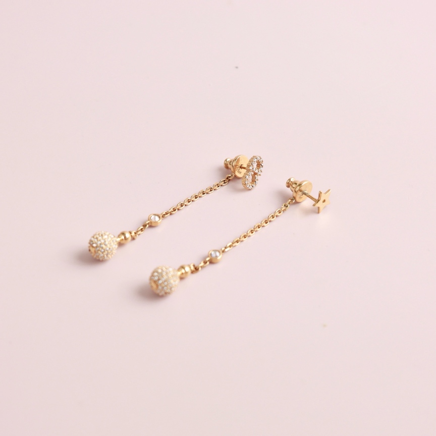 95新 DIOR/迪奥 水钻耳环耳饰耳坠/3568