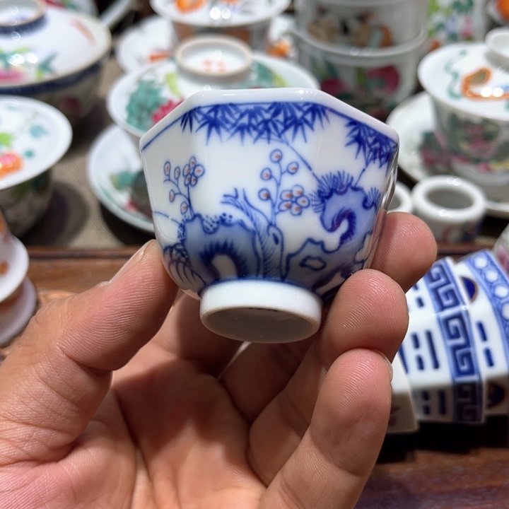 纯手绘精品盖碗杯