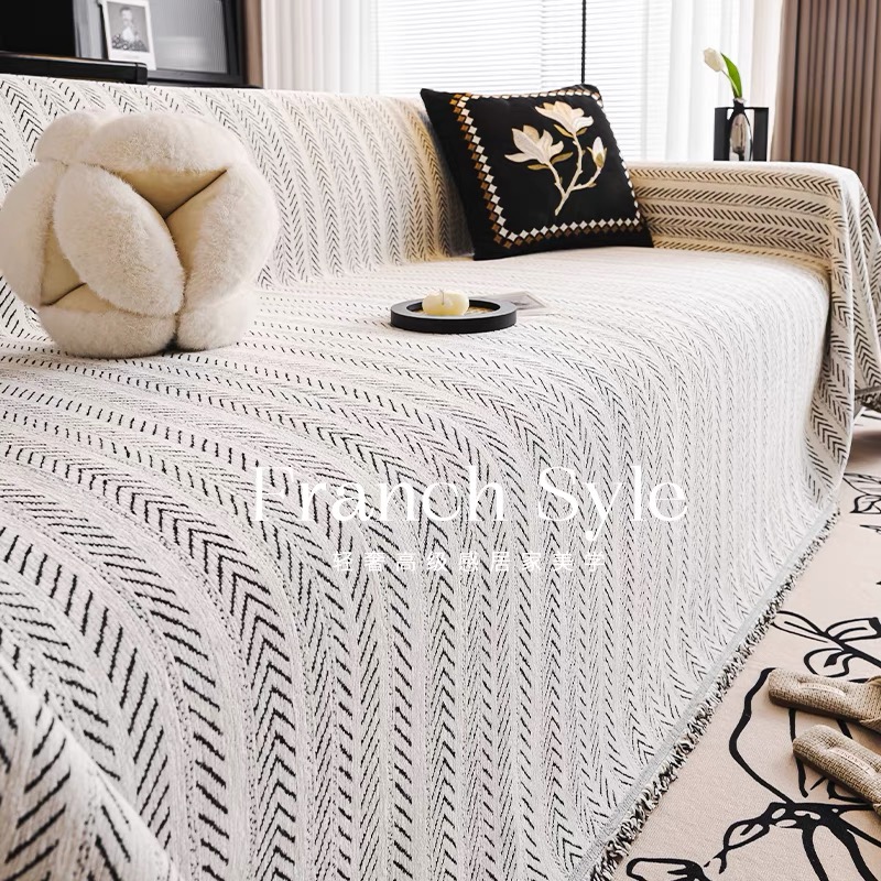 简约轻奢软糯雪尼尔沙发四季通用盖布防滑沙发巾一片式全盖沙发套
