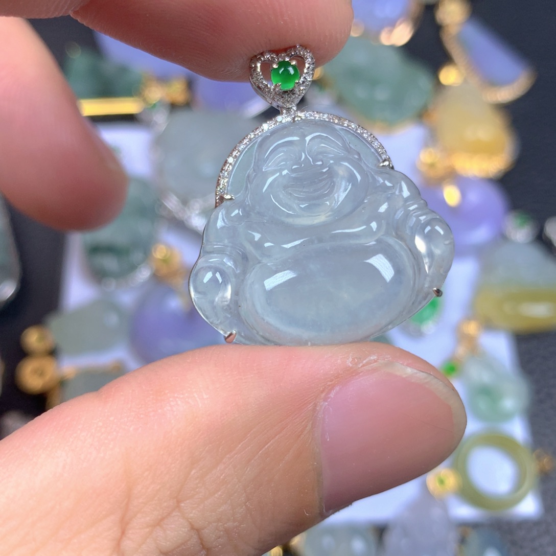 【闪购商品】翡翠颈饰18K金镶嵌翡翠