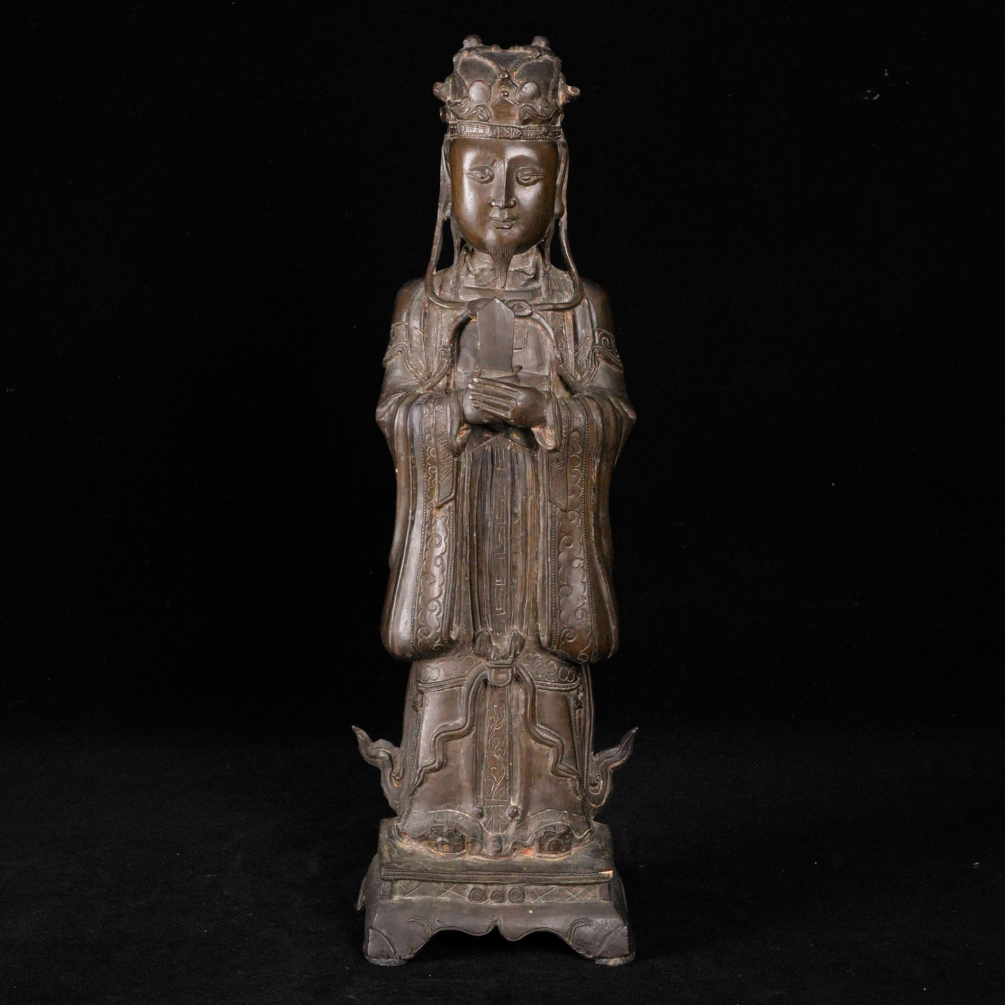 明铜天官站像---