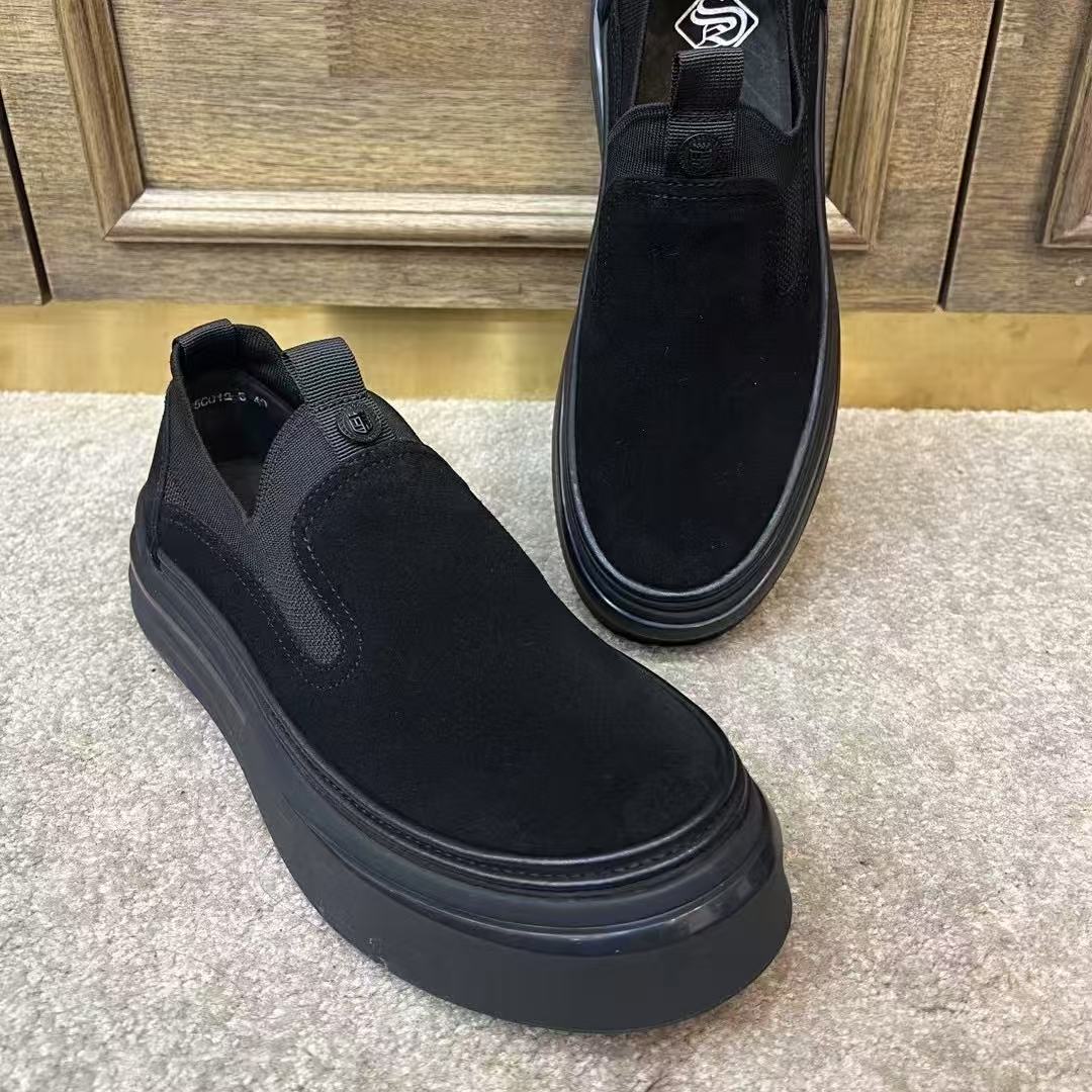 012-5【圣克•磨砂皮鞋】欧货男士•简约轻奢•25新品厚底上线休闲皮鞋