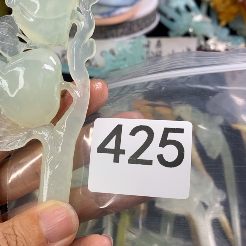 【闪购商品】岫玉发饰未镶嵌七*