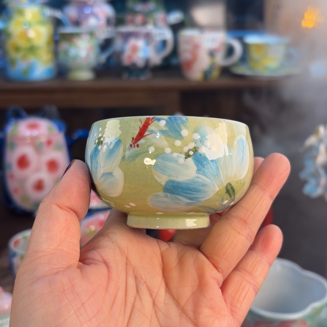 景德镇手绘高温釉下彩陶瓷茶具