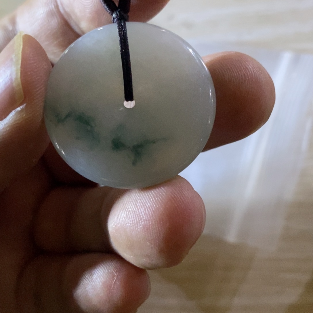 翡翠颈饰未镶嵌守***者天然翡翠平安扣吊坠
