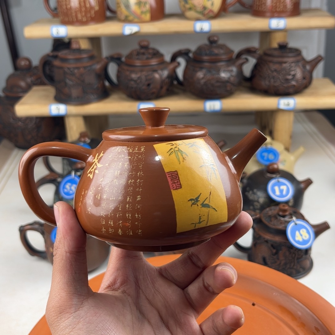 壶用****3建水紫陶全手工制作，老匠人传承手艺