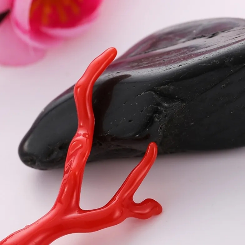 【九日DIY】手工DIY古风步摇发簪材料树脂龙角鹿角树枝头钗饰品配件