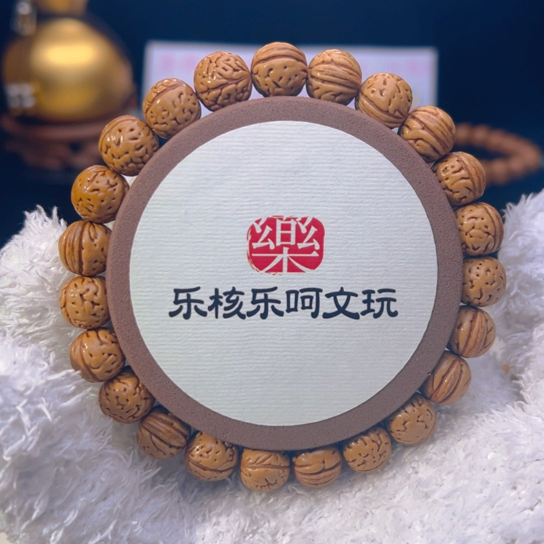 桃核手串1.1矮桩小黄桃