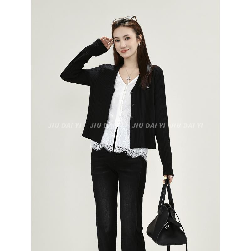 玖黛衣【浮云月下】秋季穿搭韩版显瘦拼色外套WTP45012