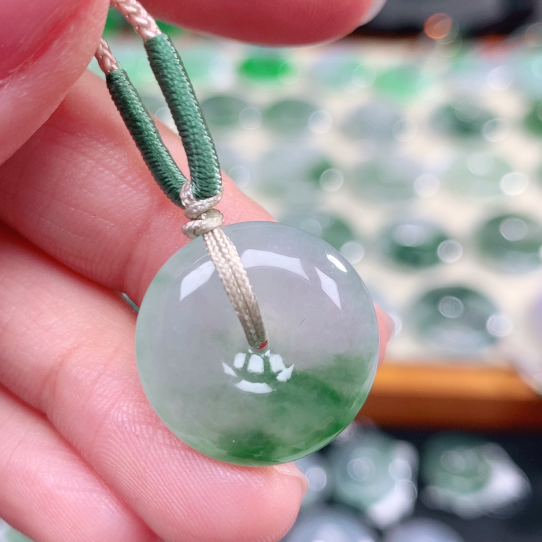 翡翠未镶嵌颈饰天然缅甸翡翠a货19.1-6.0