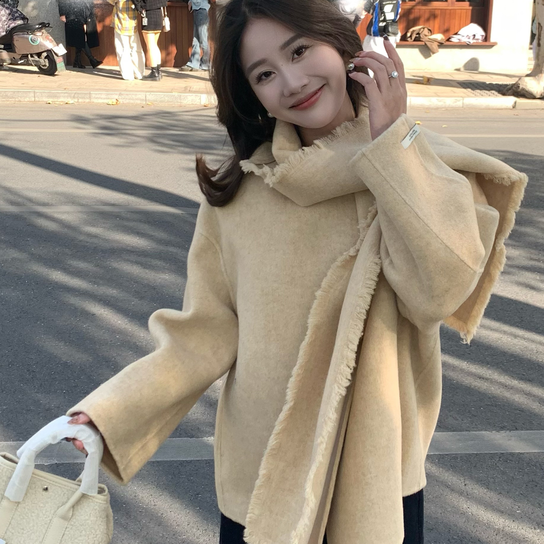 梦里-陳 留洋千金小香风短款轻熟风呢子大衣【上衣】