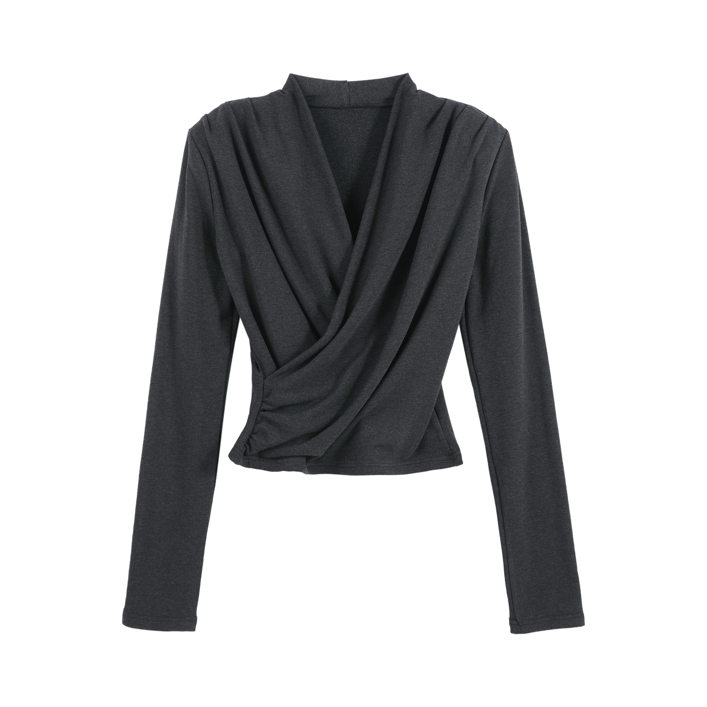 2025冬季新款韩式设计修身百搭御姐显瘦长袖T恤上衣HBZWW918509