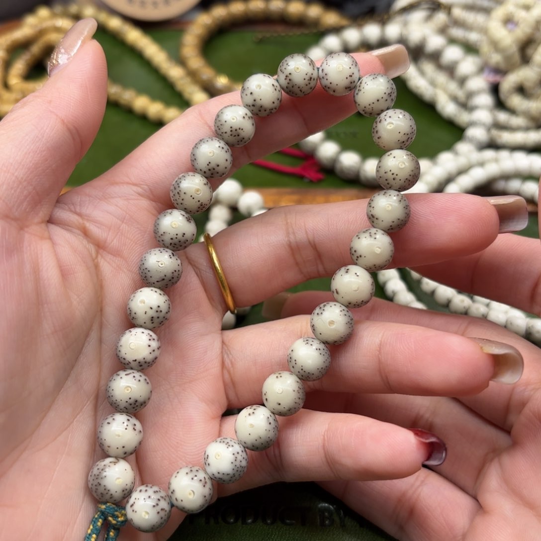 星月菩提手串9mm圆珠手持❗️玉化小冰糖❗️
