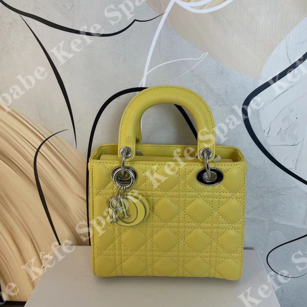 HM242  P25新款小鸡黄五格贵妃手提单肩斜挎包-1