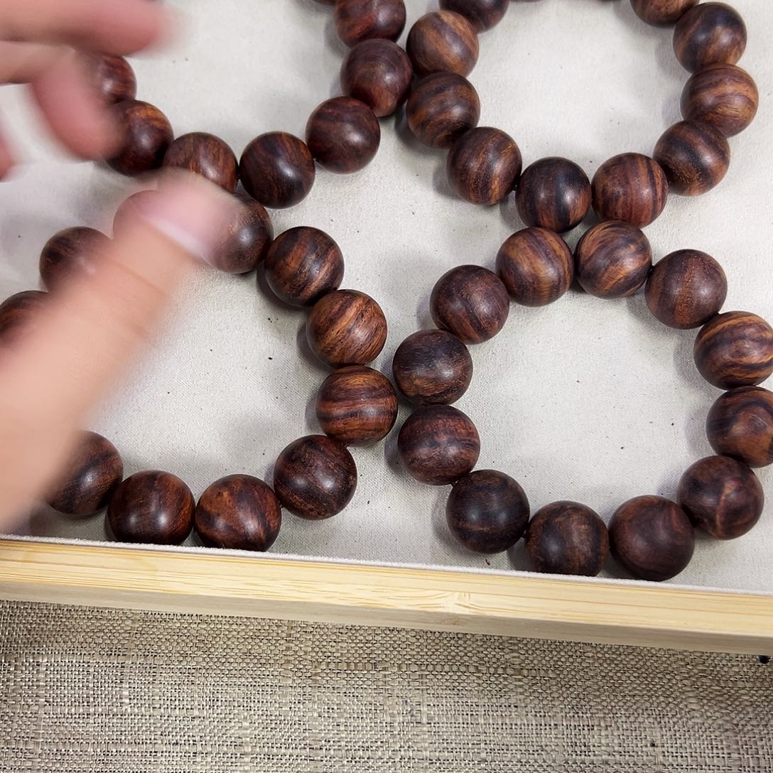 黄花梨/降香黄檀手串/手链20mm圆珠粗抛