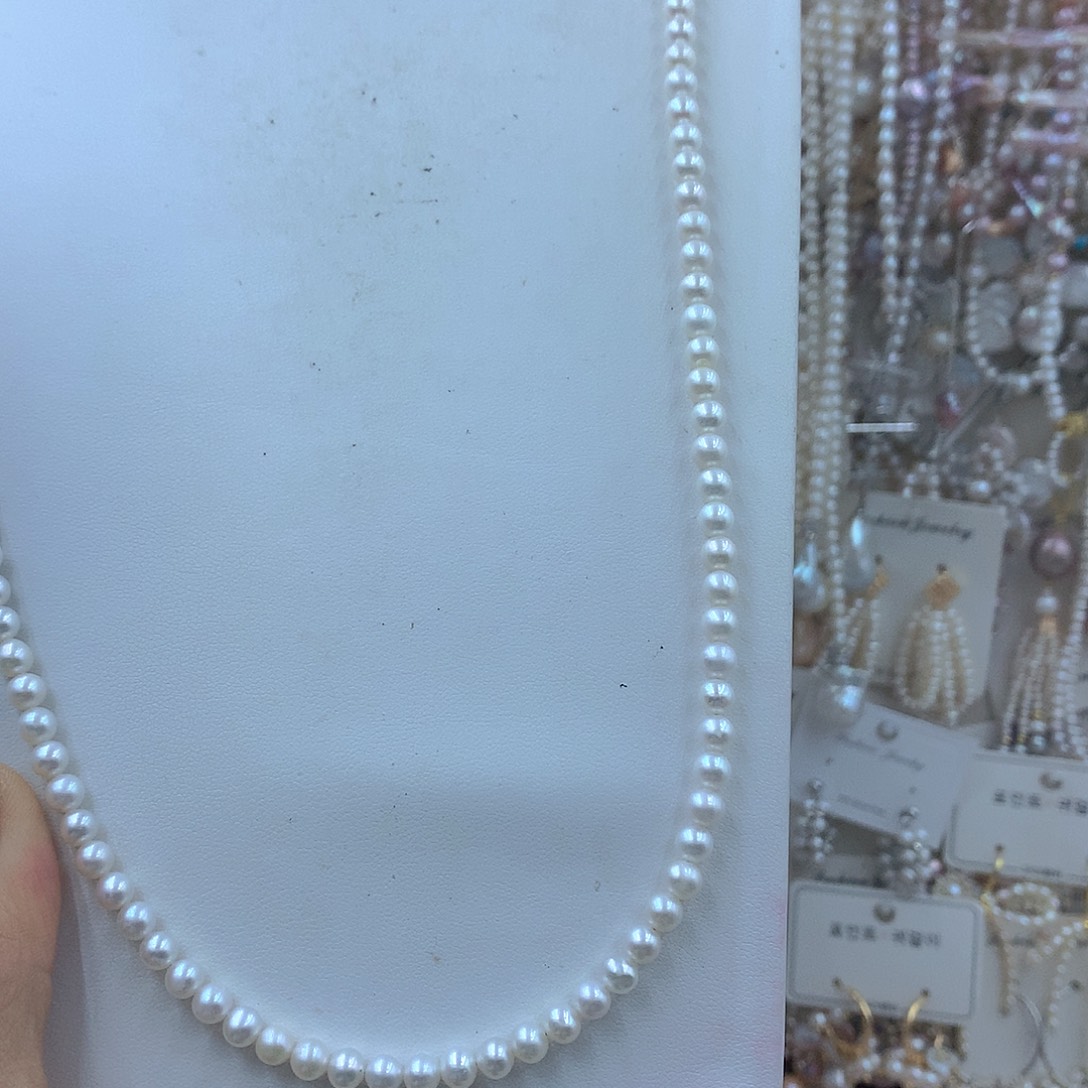 清***婉耳饰银S925镶嵌淡水珍珠