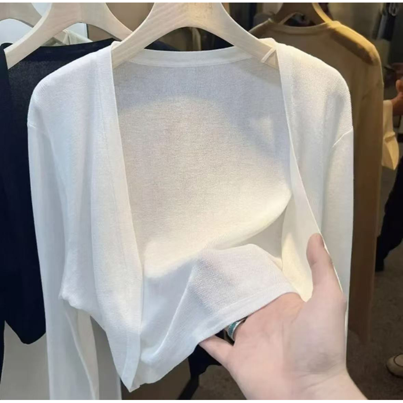 冰丝防晒小披肩春夏季新款薄款百搭气质时尚洋气长袖外搭开衫3251