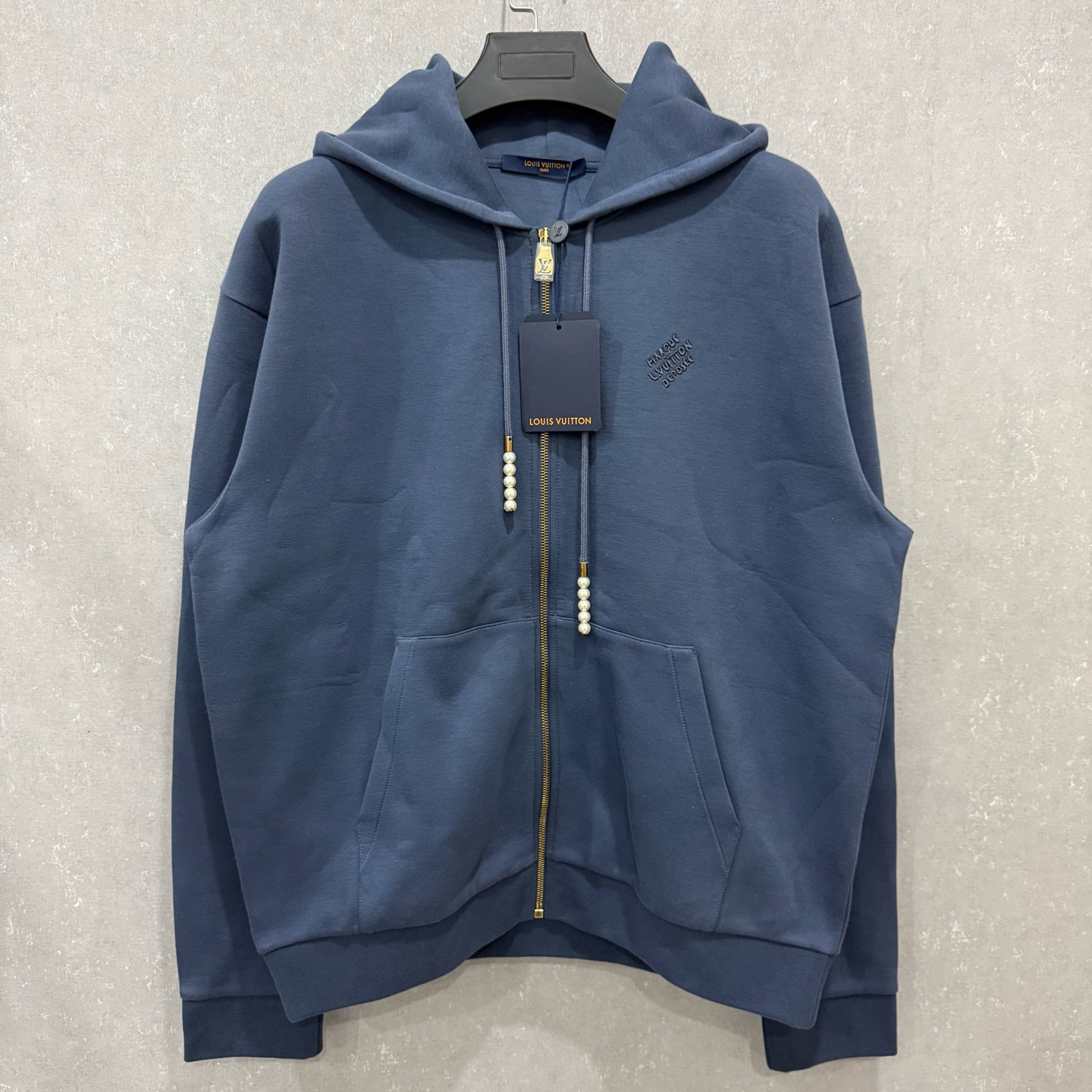 未使用 LouisVuitton/路易威登 菲董串珠拉链刺绣卫衣XL码/007333