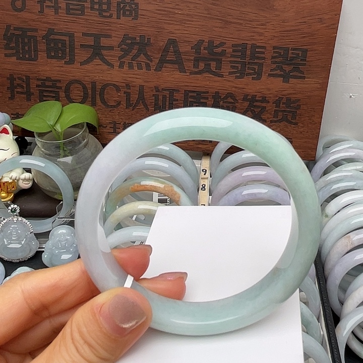 翡翠未镶嵌手镯62正圈