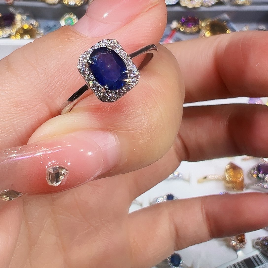 银S925镶嵌珠宝奇石蓝宝石