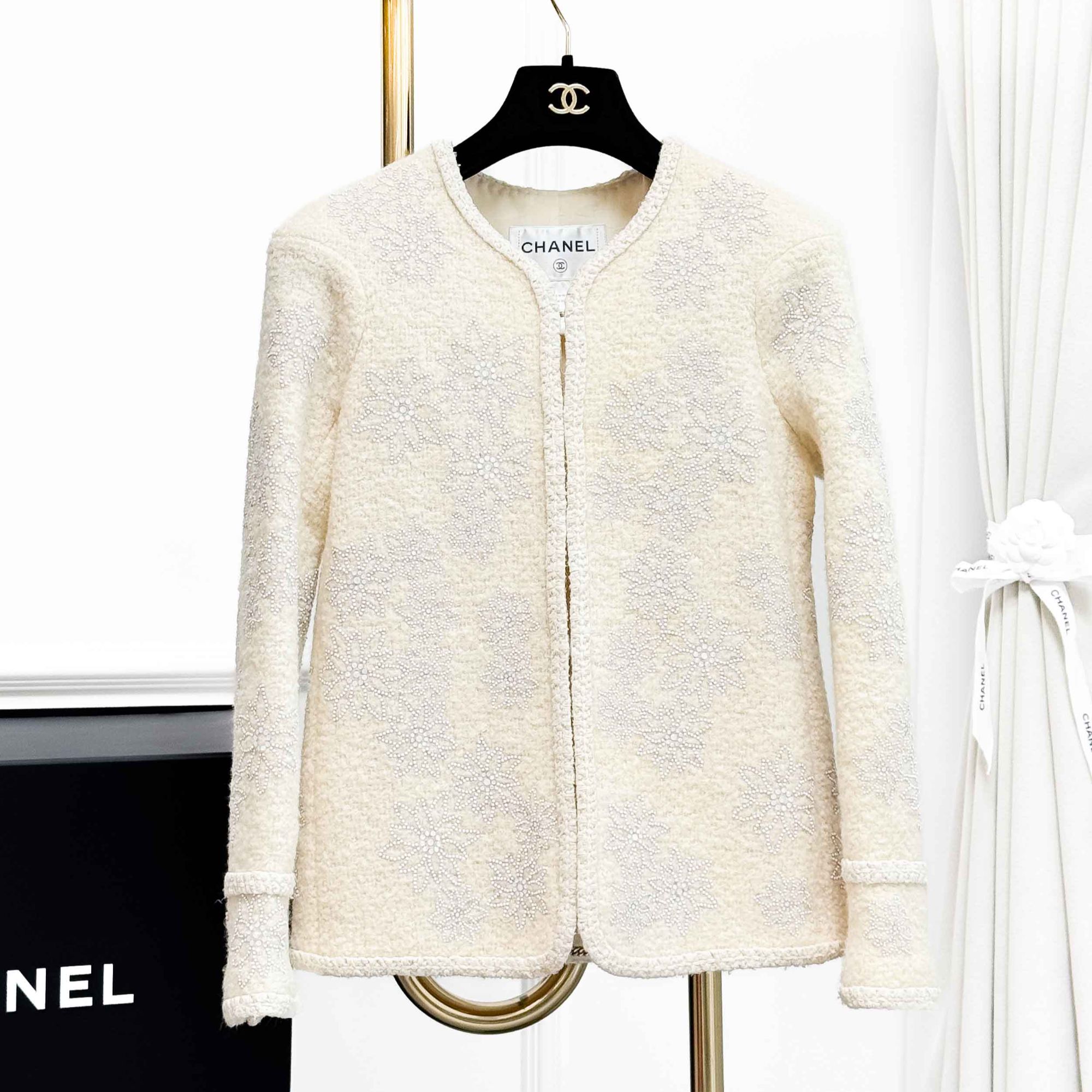 99新 Chanel/香奈儿 36码15A萨尔茨堡重工花朵满钻刺绣外套