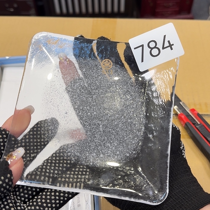 水晶玻璃吸管款很好看的盘子