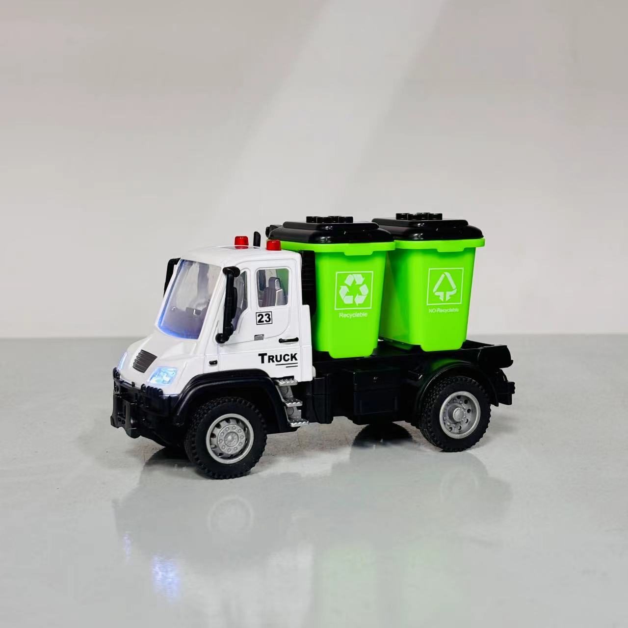 合金声光环卫车 车头合金 回力车