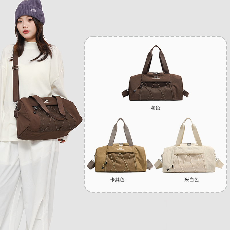 单肩斜挎休闲百搭户外旅行手提纯色系超轻便携防水大容量BNS2201