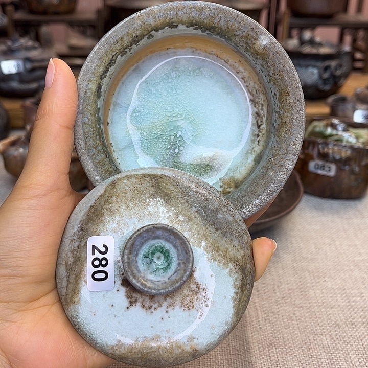 裸柴烧陶瓷手工茶器