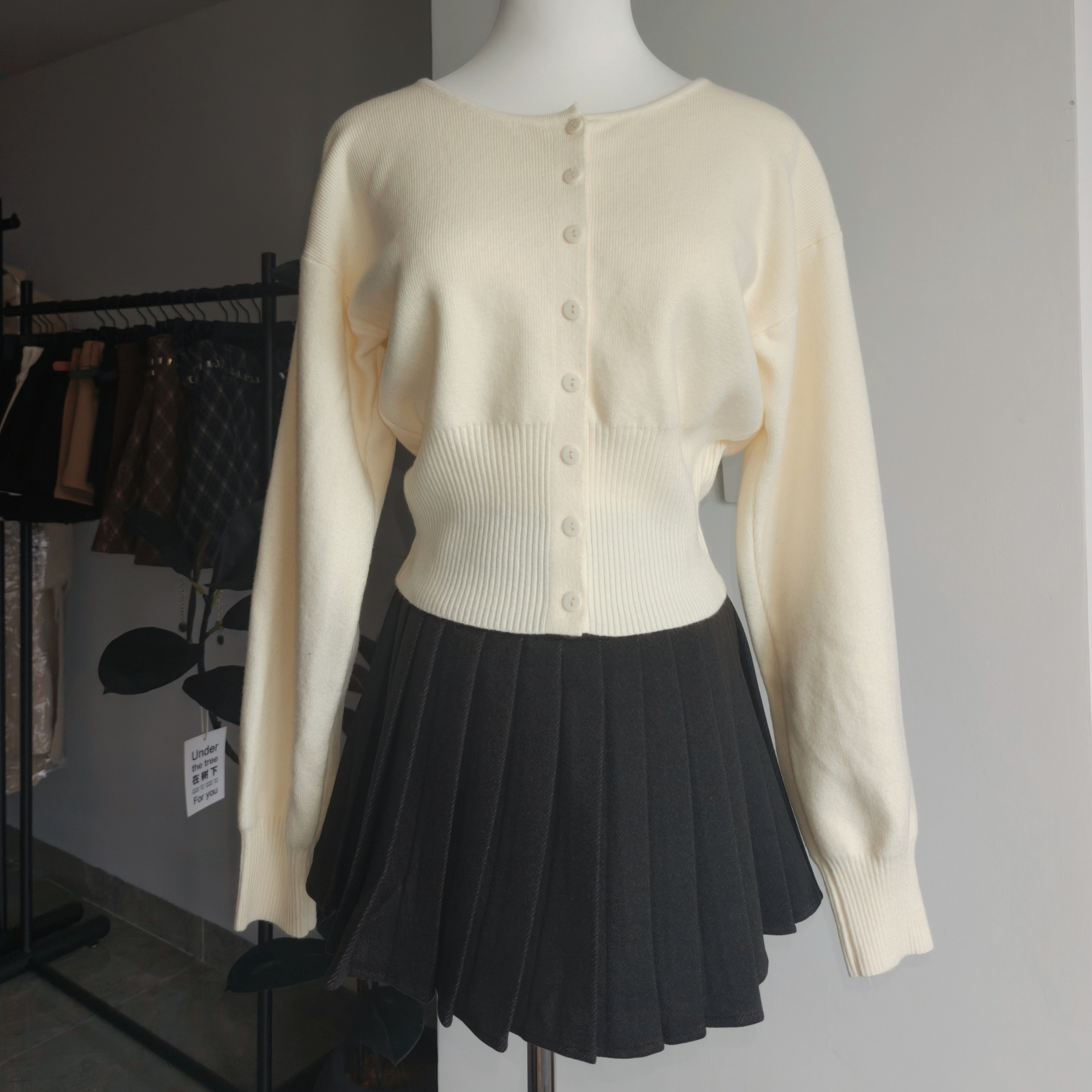 新款韩系千金风针织开衫修身显瘦气质长袖