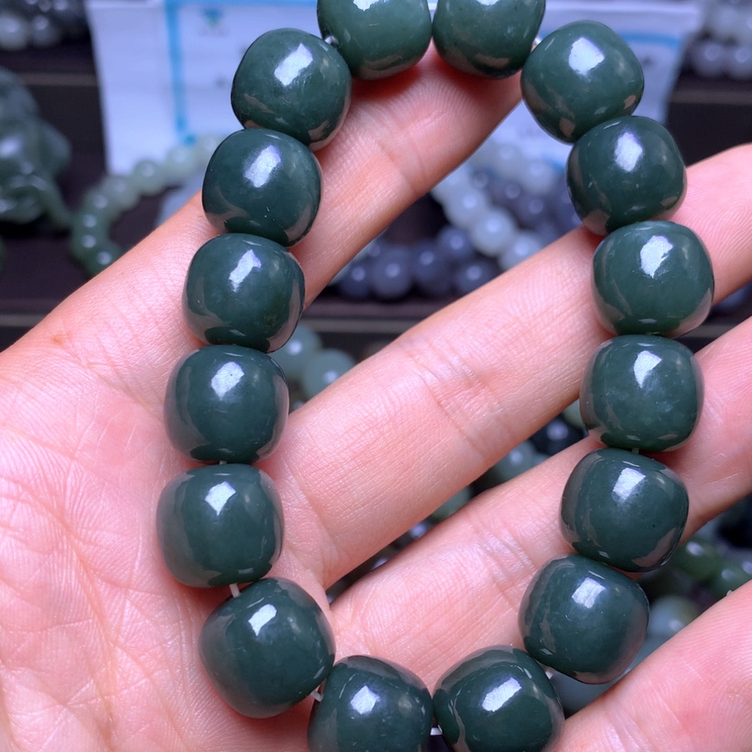 和田玉未镶嵌手串14