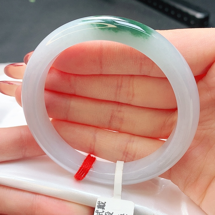 翡翠手镯未镶嵌54泥鳅背