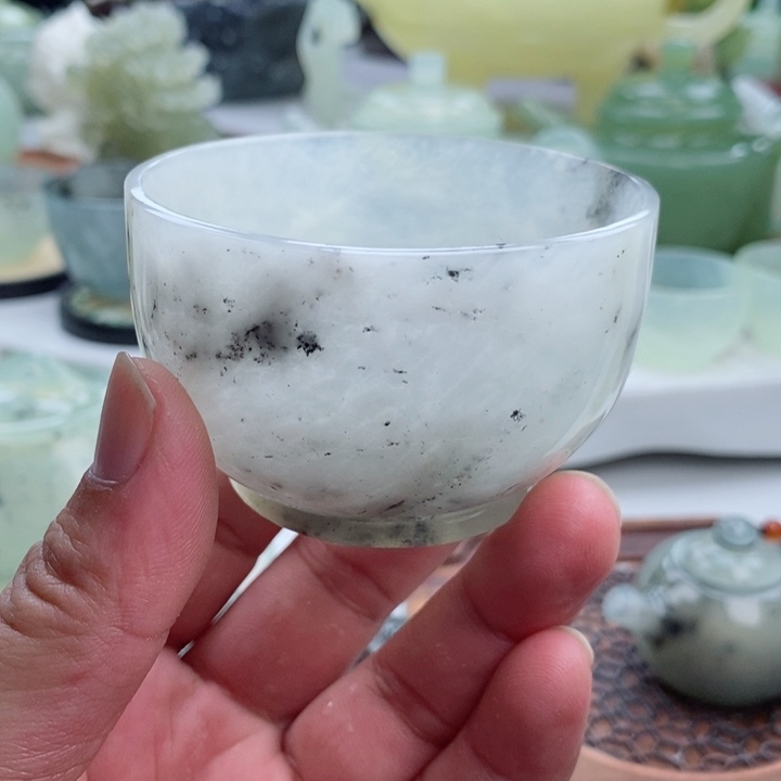 岫玉四大名玉杯80cc未镶嵌