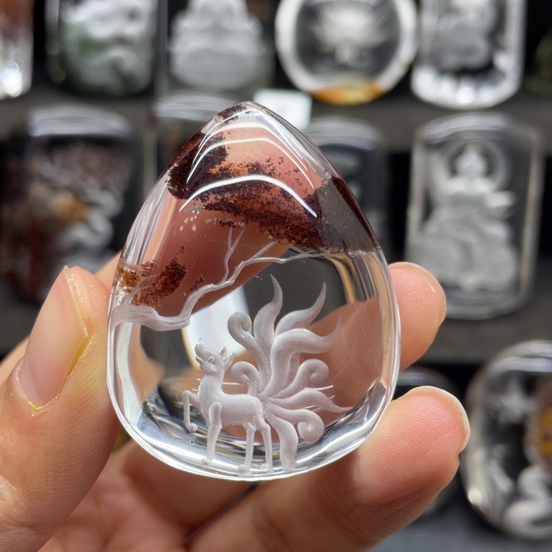 水晶吊坠未镶嵌九尾狐