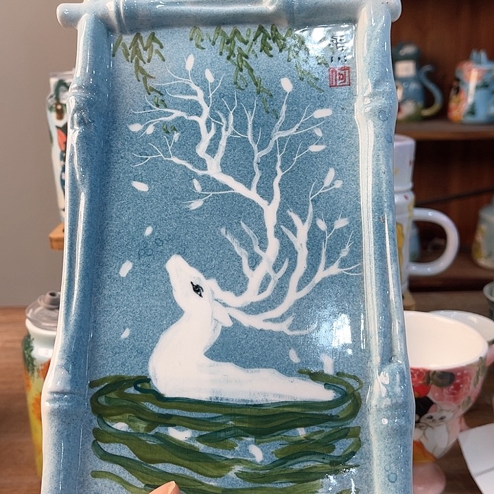 陶景德镇釉下手绘陶瓷 