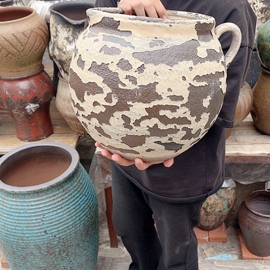 紫砂花盆高度27口径21