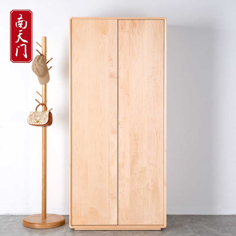 北美硬枫木纯原木衣柜落地柜子储物柜 支持定制