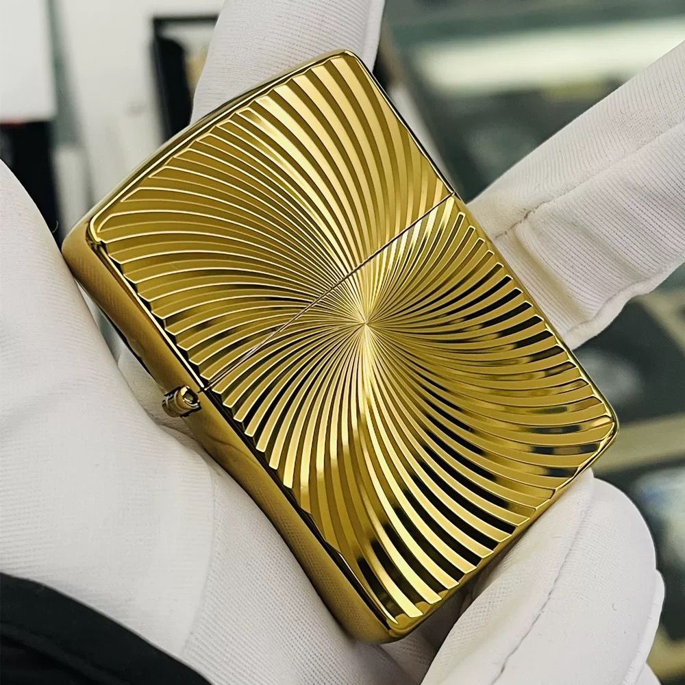 Zippo打火机金钛螺旋纹盔甲机DYJ1