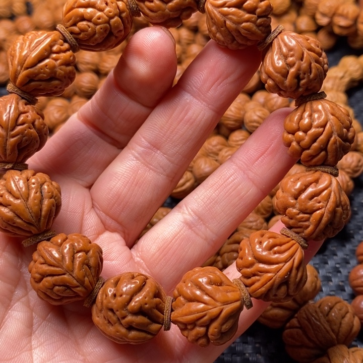 手串桃核豹子头单圈