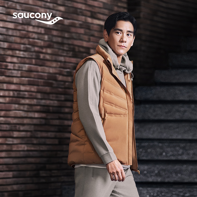 Saucony索康尼官方【彭于晏同款】男美利奴羊毛简约时尚连帽卫衣