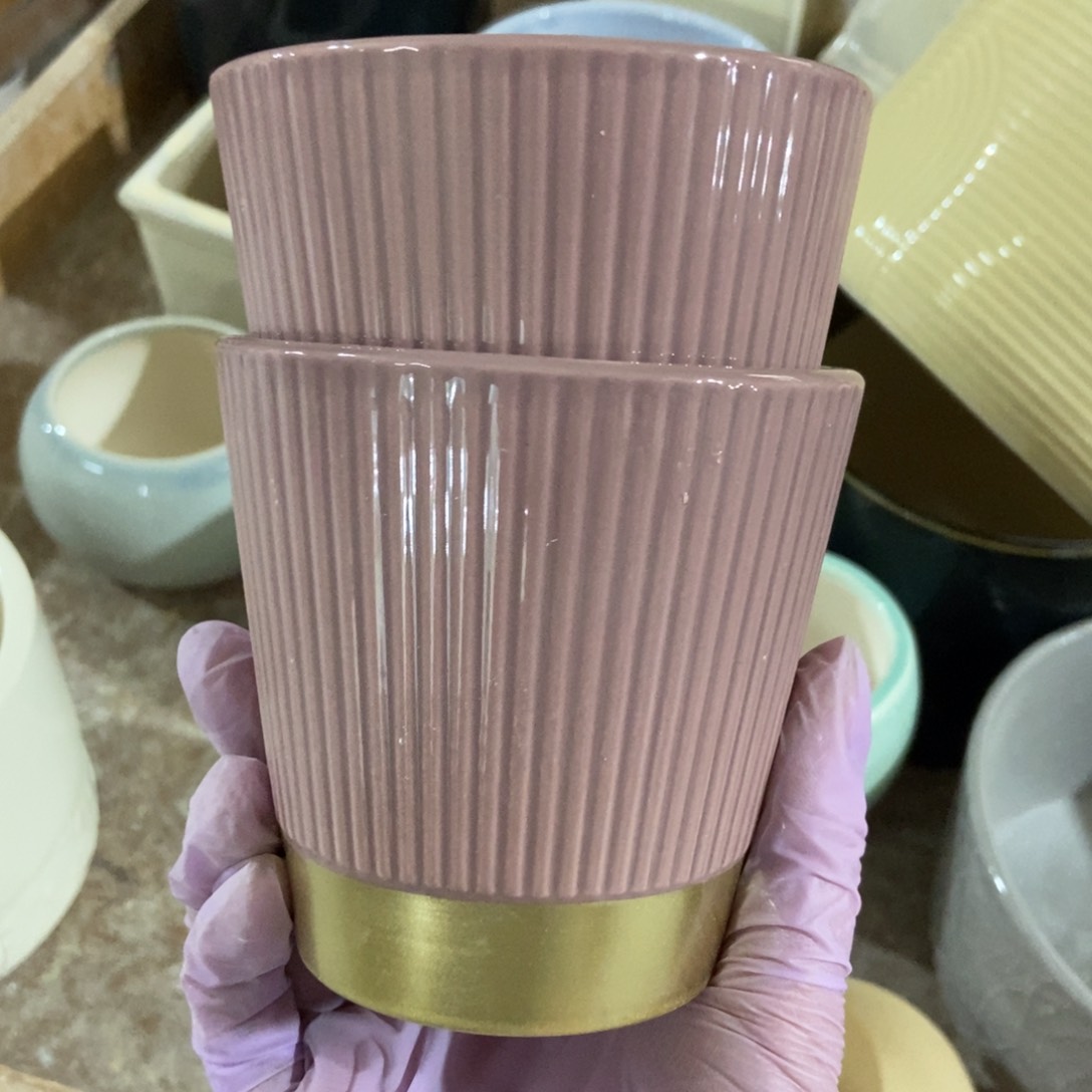 红陶高温陶瓷花盆