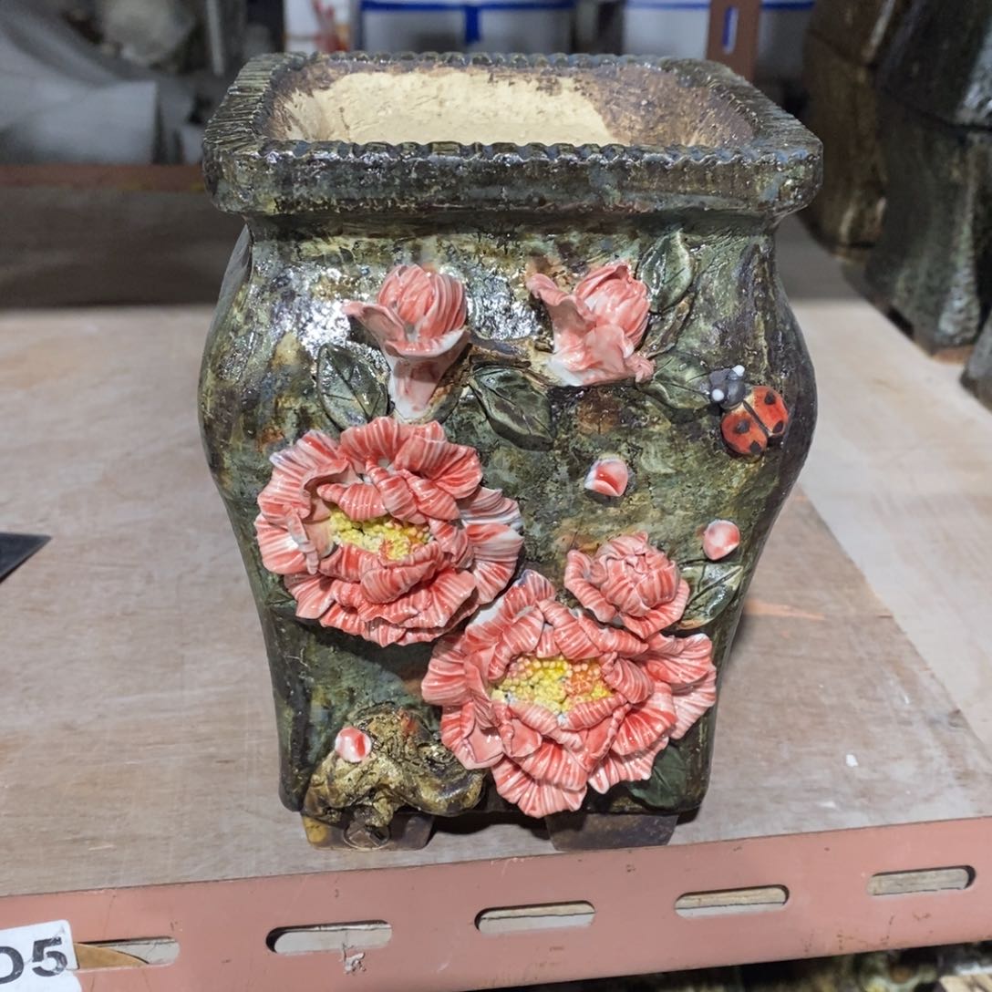 红陶青藤花器多肉花盆