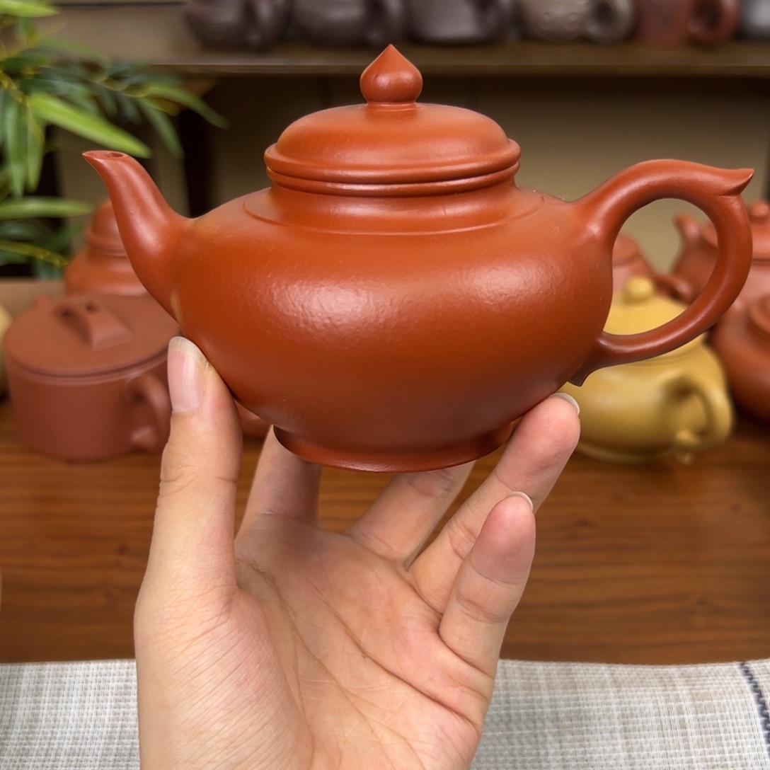 ໑***汪紫砂茶壶紫砂壶笑樱朱泥270cc全手
