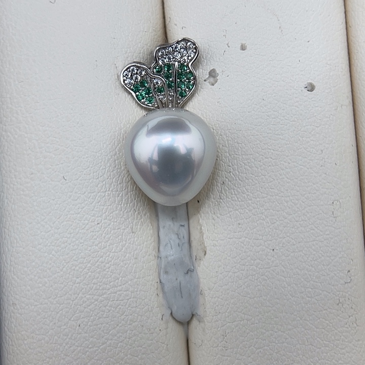 海水珍珠颈饰未镶嵌10.5mm 澳白 冷光 超亮H7