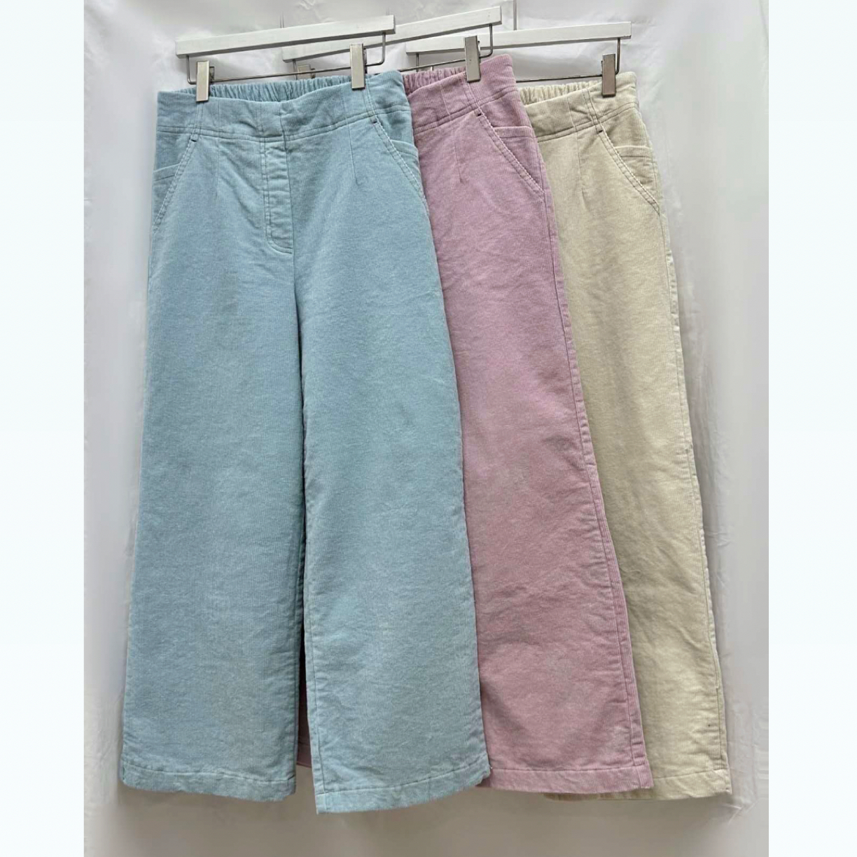 SF月花洞韩国正品#K47冬季灯芯绒宽松直筒裤显瘦百搭(S93cm)