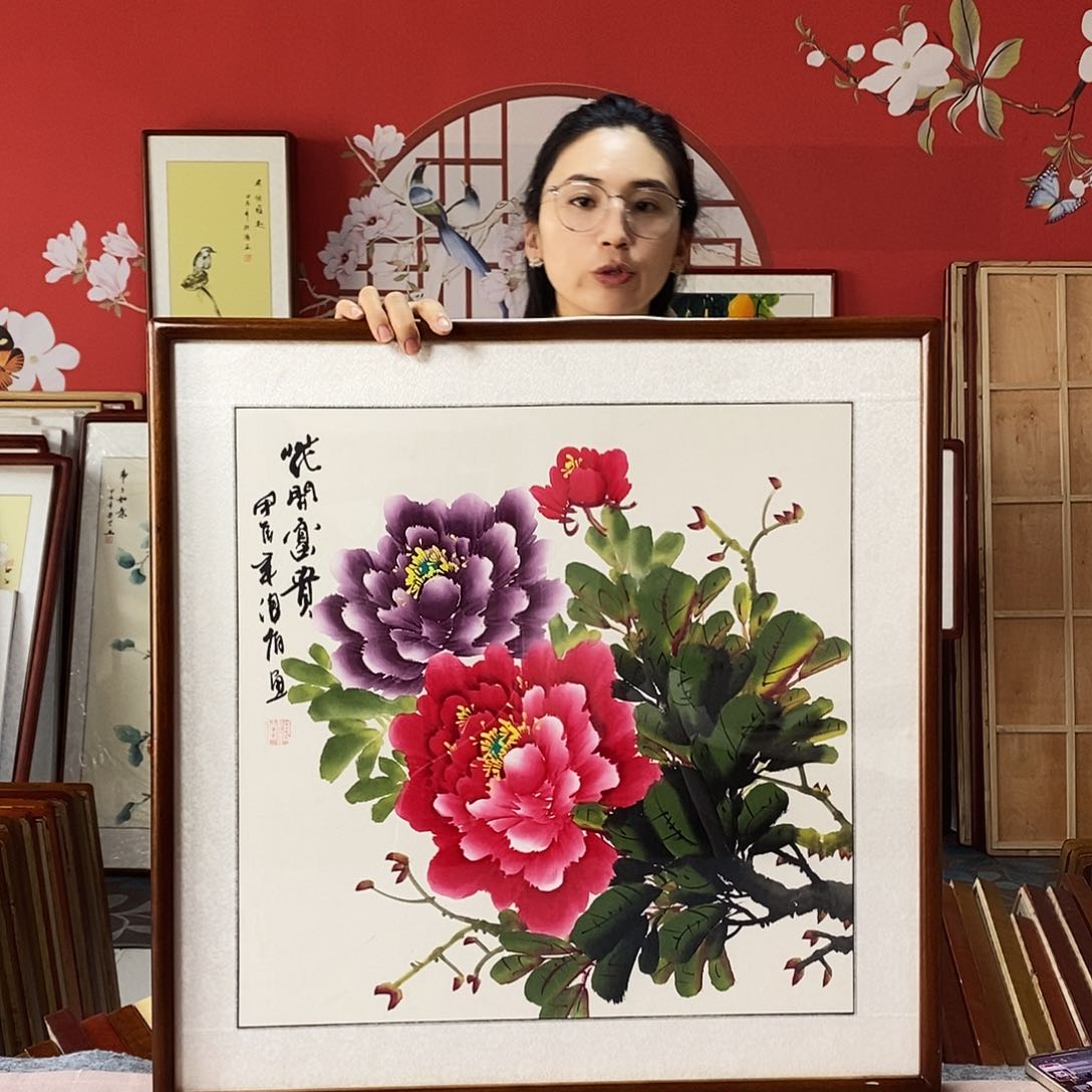国画手写手绘国画作品62✖️62