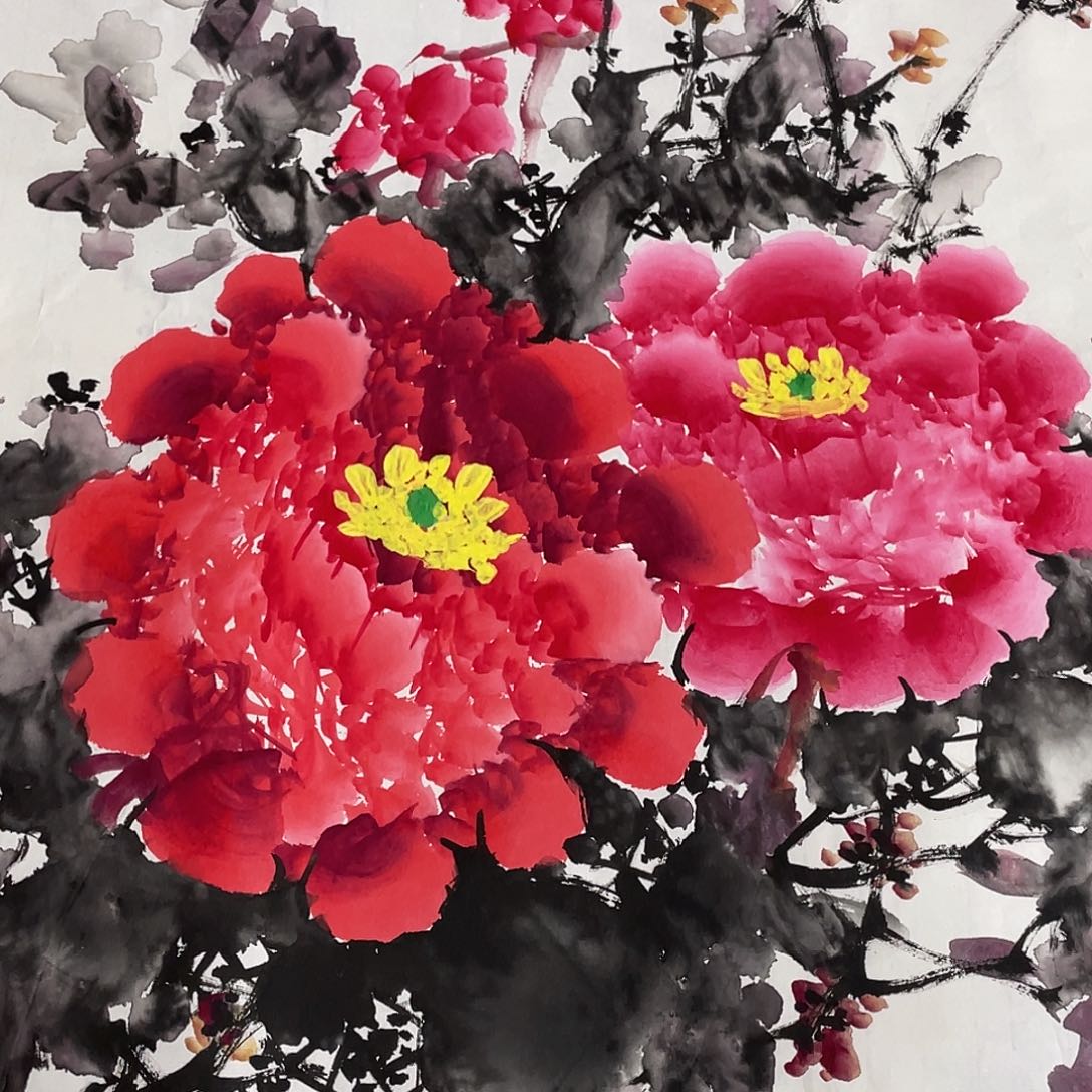 国画手绘作品带运险w