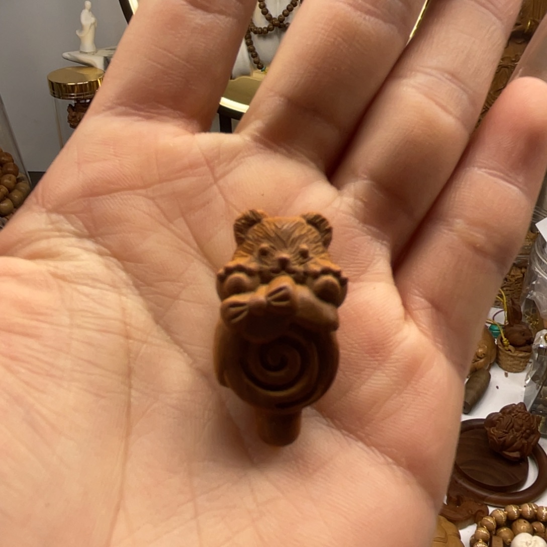 檀香木棒棒糖小熊老山檀