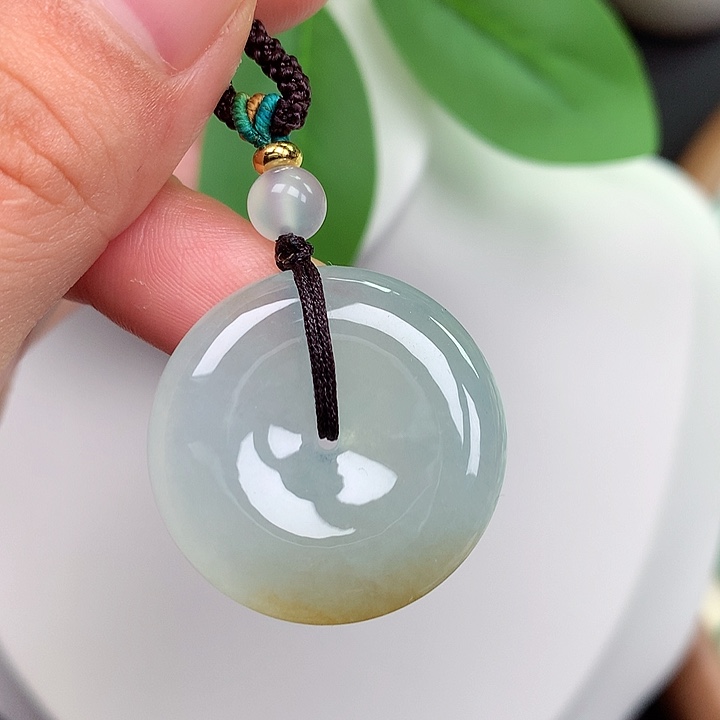 翡翠未镶嵌颈饰平安扣 27.2x6.0mm